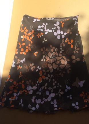 Спідниця міді квітковий принт