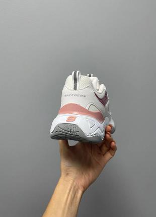 Кросівки жіночі skechers white pink/кроссовки женские скечерс