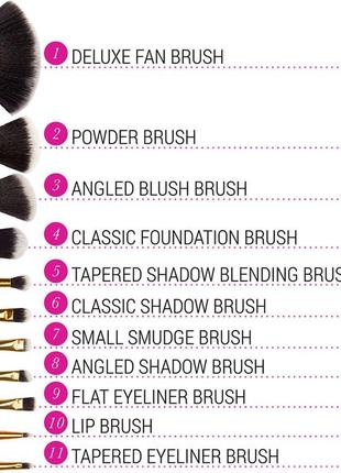 Кисть для тіней bh cosmetics 6 classic shadow brush з набору dot collection 11 piece brush set3 фото