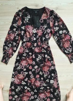 Новое длинное шифоновое платье