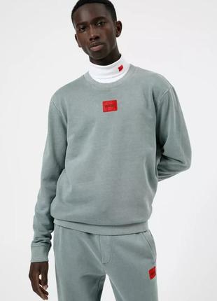 Свитшот hugo boss cotton diragol sweatshirt, green