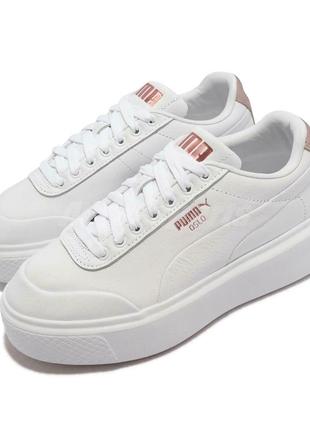 Кросівки білі puma oslo maja clean metal wn's