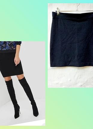 Базова нова трикотажна чорна спідниця enjoy 💥