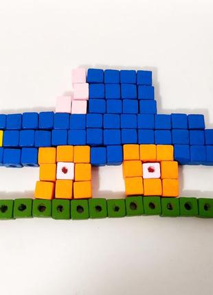 Набір для творчості «піксель»: мозаїка, шнурівка, балансир, математичний посібник8 фото