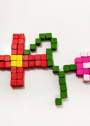 Набір для творчості «піксель»: мозаїка, шнурівка, балансир, математичний посібник7 фото