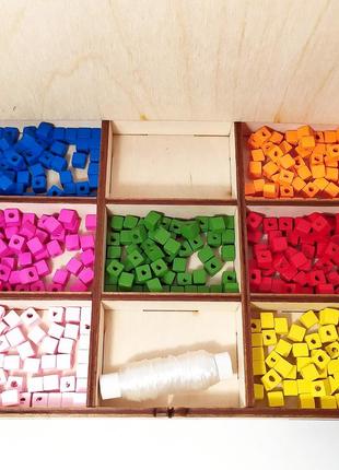 Набір для творчості «піксель»: мозаїка, шнурівка, балансир, математичний посібник2 фото
