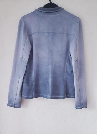 Новый трикотажный пиджак блейзер с заплатками в стиле тай дай3 фото