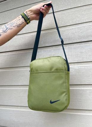 Мужская барсетка найк из ткани брендовая фирменная сумка через плечо nike2 фото