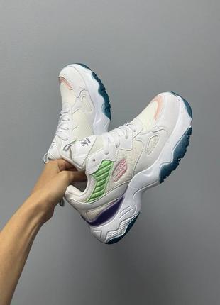 Кросівки жіночі skechers white green violet/ кроссовки женские скечерс5 фото