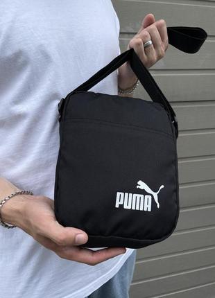 Чоловіча барсетка пума з тканини брендовий фірмова сумка через плече puma