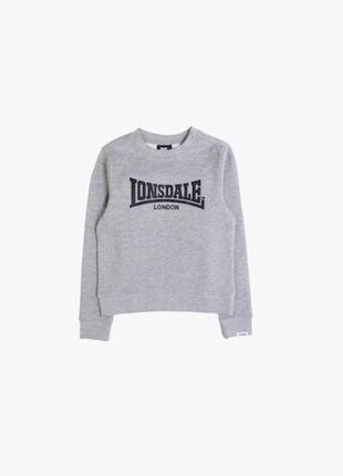 Реглан сірий кофта lonsdale ess logo