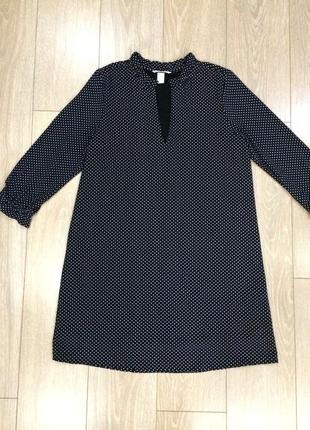 Платье в горох с рюшами h&m 4