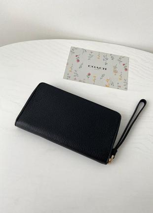 Coach жіночий шкіряний гаманець під телефон кошельок шкіра подарунок дівчині дружині брендовий гаманець2 фото