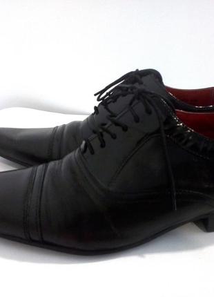 Стильные кожаные мужские туфли от бренда next, р.42 код m42324 фото