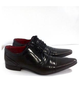 Стильні шкіряні чоловічі туфлі від бренду next, р. 42 код m4232