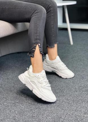 Кросівки унісекс adidas ozweego adiprene full white / жіночі кросівки адідас узвиго білі5 фото