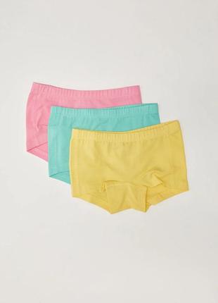 5-6/11-12 набір бавовняних натуральних трусиків боксерів труси із принтом для дівчат 3 шт lc waikiki