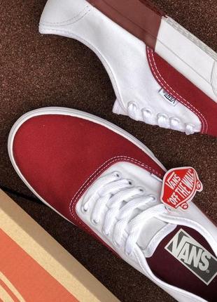 Кеди vans білі з червоним3 фото