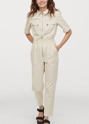 H&m women jumpsuit жіночий ворквір / авіаторський комбінезон сірого кольору2 фото