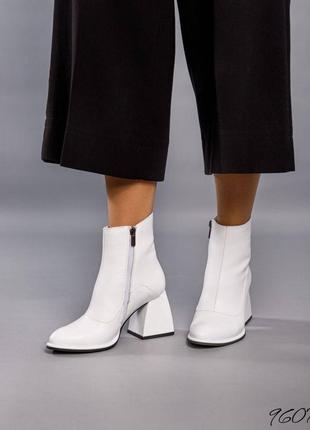 Шкіряні ботильйони черевики на підборах з натуральної шкіри кожаные ботильоны ботинки...