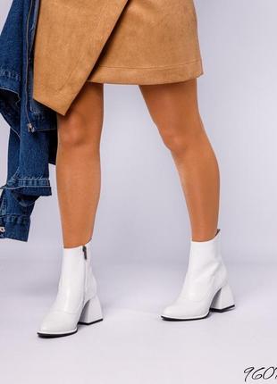 Шкіряні ботильйони черевики на підборах з натуральної шкіри кожаные ботильоны ботинки...