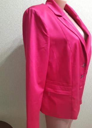 Женский пиджак жакет блейзер цвета фуксии3 фото