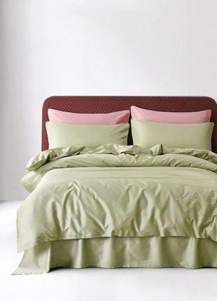 Комплекты постельного белья сатин de lux c вышивкой однотон тм bella villa1 фото