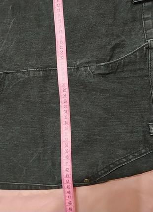 Сіра чорна спідниця   джинс котон, з карманами, з розрізом спереді6 фото
