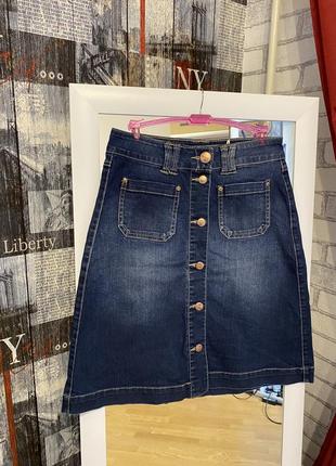 Трендовая джинсовая юбка only, размер s2 фото