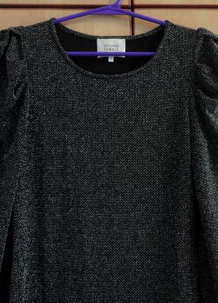 Супер брендовый джемпер свитер  кофта second femali люрекс2 фото