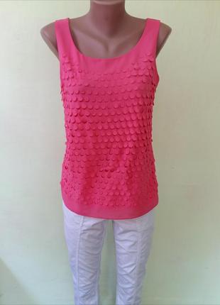 Красивая блуза-маечка, на подкладке,красивого розового цвета xs ann taylor