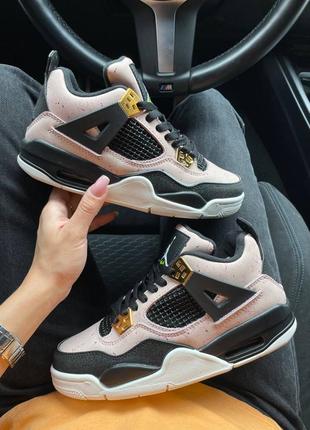 Жіночі кросівки nike air jordan 4 pink black/ жіночі кросівки найк аїр джордан