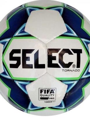 М'яч футзальний select futsal tornado (fifa quality pro) білий/синій уні 4 (105000-014-4)