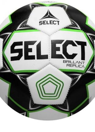 М'яч футбольний select brillant replica ukraine pfl білий/зелений уні 5 (359584-011-5)1 фото