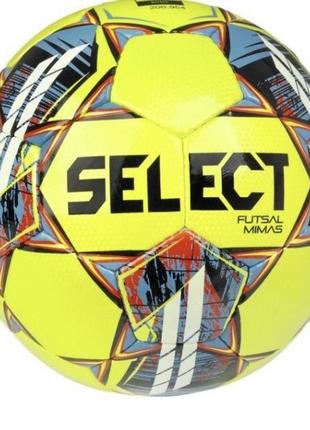 М'яч футзальний select futsal mimas (fifa basic) v22 жовтий/білий уні 4 (105343-372-4)1 фото