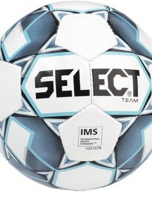 М'яч футбольний select team білий/блакитний уні 5 (086552-014-5)