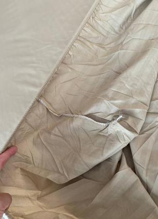 Комплект постельного белья однотонное тм "сolorful home" простынь на резинке страйп-сатин