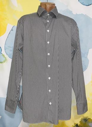 Екслюзивна бавовняна класична сорочка в дрібну клітку pink shirtmaker london