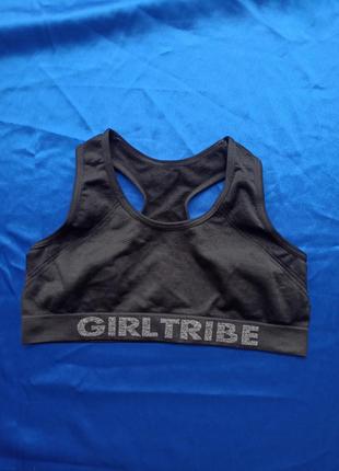 Бюстик чорний бюстгальтер бралет ліфчик бра ліф бандо топ кроп топ girl tribe primark crop tops