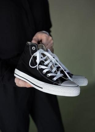 Кеды converse chuck taylor all star high black1 фото