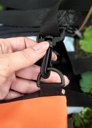 Сумка через плече борсетка барсетка сумка чоловіча чорна помаранчева сіра7 фото