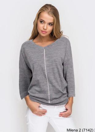 Светр жіночий. польща. жіночий сірий светр. молодіжний стильний светр. знижки. mil 2 (7142) 3 gr