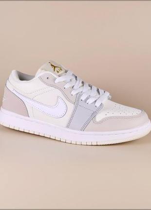 Женские кроссовки nike air jordan low beige2 фото