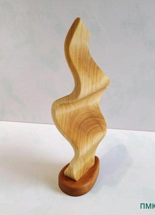 Дерев'яна яна статуетка "полум'я"