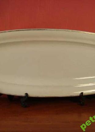 Антикварне величезне блюдо для риби щуки - 63 см фарфор кузнєцов царизм №990