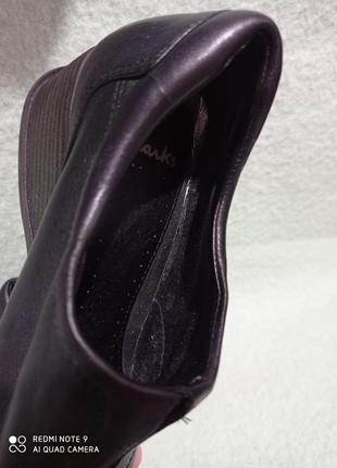 Х. шкіряні чорні жіночі туфлі на танкетці лофери з резинкою натуральна шкірв2 фото
