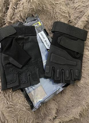 Безпалі військові чорні тактичні рукавиці 5.11