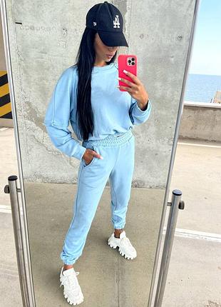 Спортивний костюм турція з укороченою кофтою