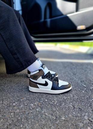 Кроссовки мужские nike air jordan 1 retro dark mocha