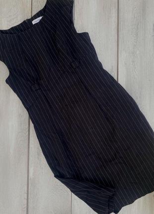 Платье в полоску черно-белую от calvin klein1 фото